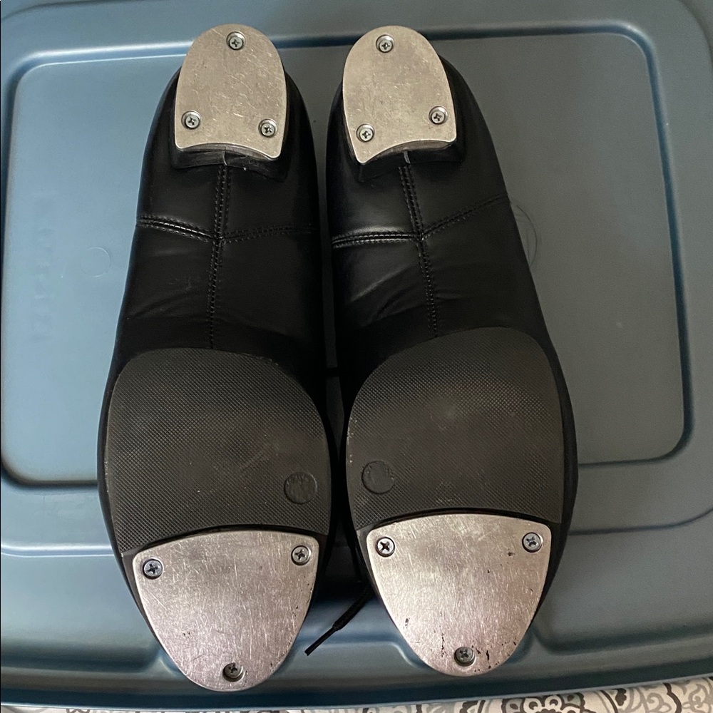 Men's Split Sole Jazz Tap Dance Shoes black  11.5